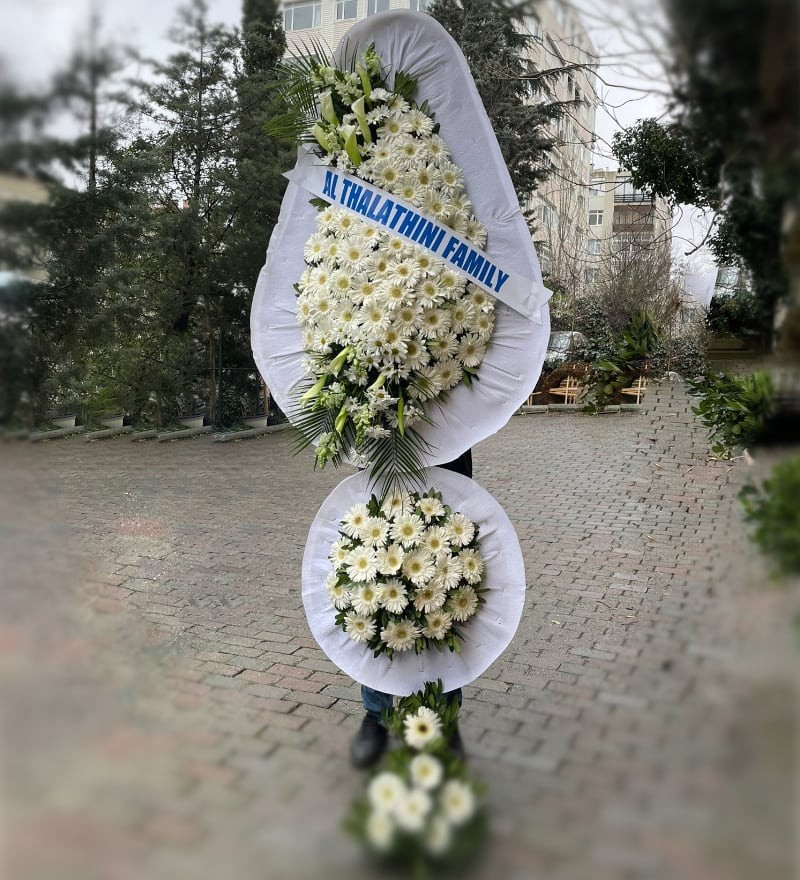 Beyaz Premium Lüks Düğün ve Açılış Çelengi