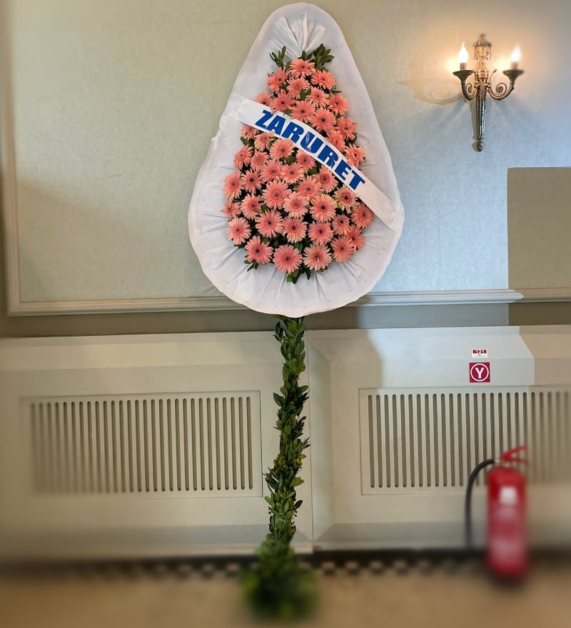 Zarif Pembe Düğün ve Açılış Çelengi