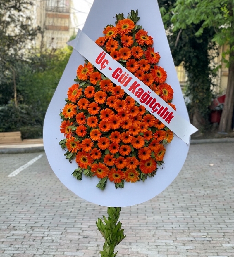 Enerjik Turuncu Düğün ve Açılış Çelengi