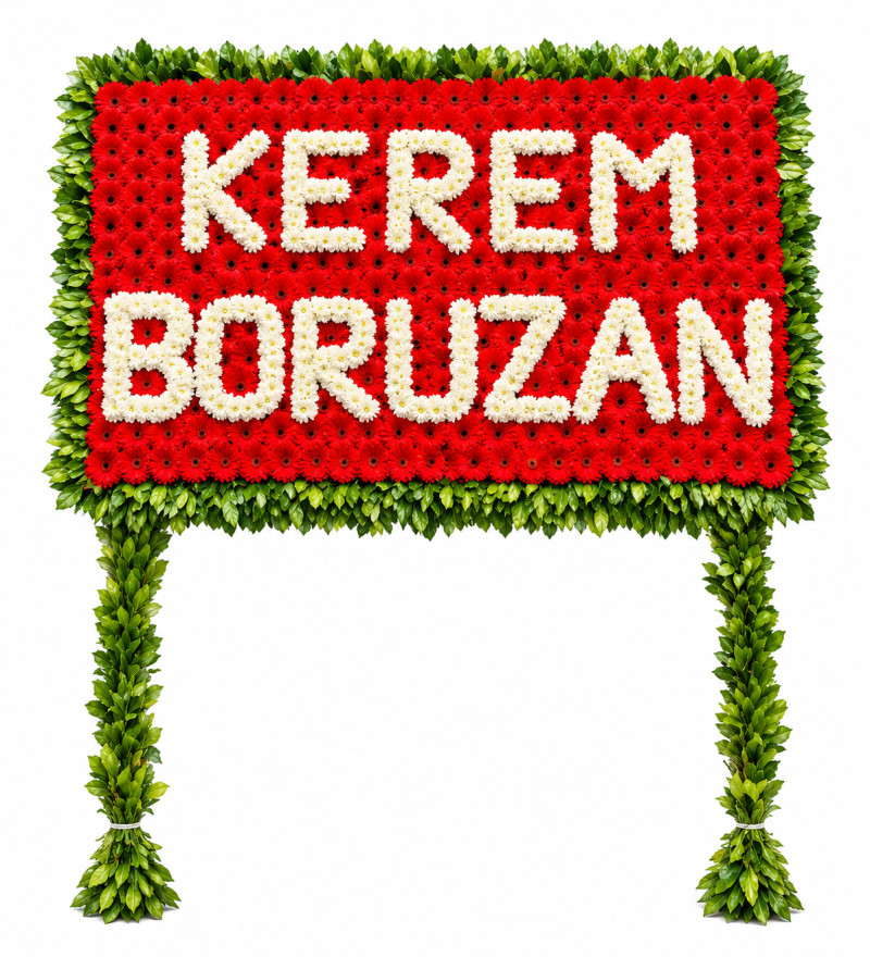 Pano Çiçek Serisi Kırmızı Gerbera Açılış ve Tören Çelengi