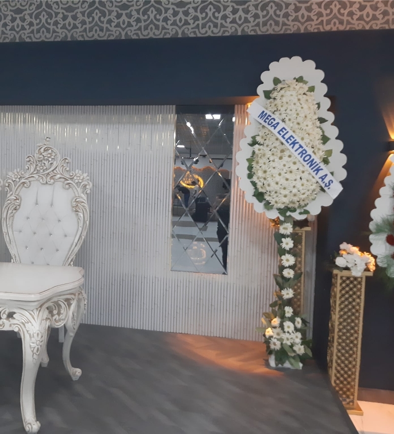 Asil Beyaz Lüks Düğün ve Nikah Çelengi